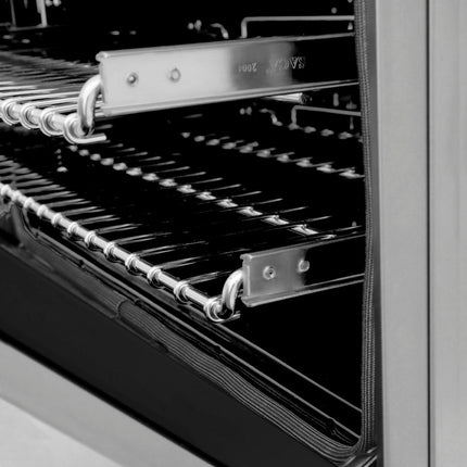 ZLINE Autograph Edition 48 in. 6.0 cu. ft. Legacy Dual Fuel Range with 7 Burner Gas Cooktop and 2 Electric Ovens in Stainless Steel and Matte Black Accents (RAZ-48-MB)