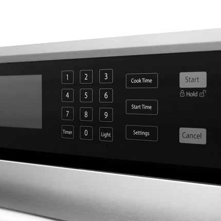 ZLINE Autograph Edition 30 in. Professional True Convection Single Wall Oven with Air Fry and Self Clean in Stainless Steel with Champagne Bronze Helix Handle (WASZ-30-KCB)