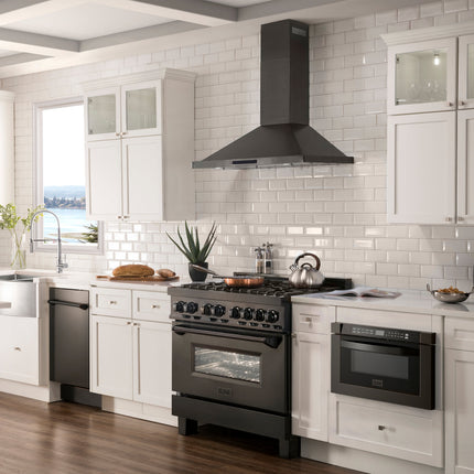 ZLINE 30" Convertible Vent Wall Mount Range Hood in Black Stainless Steel (BSKBN-30)