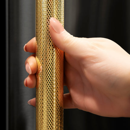 ZLINE Autograph Edition 36 in. 28.9 cu. ft. Standard-Depth French Door External Water Dispenser Refrigerator with Dual Ice Maker in Fingerprint-Resistant Black Stainless Steel and Polished Gold Helix Handles (RSMZ-W-36-BS-KG)