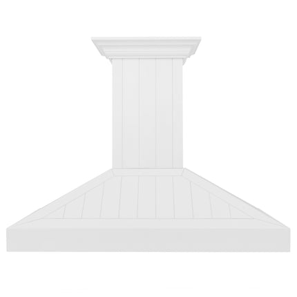 ZLINE 48 in. Wooden Wall Mount Range Hood in Shiplap Bright White Finish (KPWW-48)