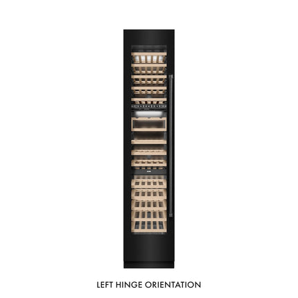 ZLINE 18 in. 9.0 cu. ft. Triple Zone 68 Bottle Left Hinge Column Wine Cooler in Black Stainless Steel (RCWVL-BS-18)