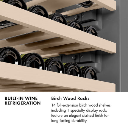 ZLINE Autograph Edition 18 in. 9.0 cu. ft. Triple Zone 68 Bottle Right Hinge Column Wine Cooler in White Matte with Matte Black Accents (RCWVRZ-WM-18-MB)