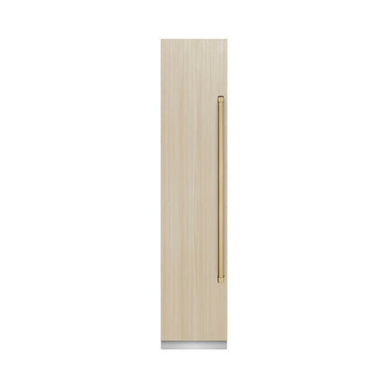 ZLINE Autograph Edition 18 in. 8.6 cu. ft. Panel Ready Left Hinge Column Freezer with Graphite Gray Interior and Champagne Bronze Accents (RBCFVLZ-18-CB)
