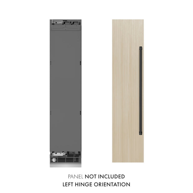 ZLINE Autograph Edition 18 in. 8.6 cu. ft. Panel Ready Left Hinge Column Freezer with Graphite Gray Interior and Matte Black Accents (RBCFVLZ-18-MB)