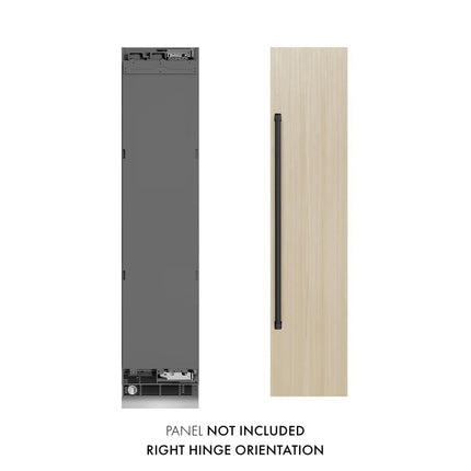 ZLINE Autograph Edition 18 in. 8.6 cu. ft. Panel Ready Right Hinge Column Freezer with Graphite Gray Interior and Matte Black Accents (RBCFVRZ-18-MB)