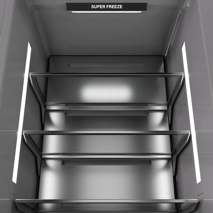 ZLINE Autograph Edition 24 in. 12.4 cu. ft. Panel Ready Column Freezer with Graphite Gray Interior and Matte Black Accents (RBCFVZ-24-MB)