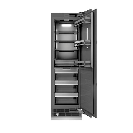 ZLINE 24 in. 12.5 cu. ft. Panel Ready Column Refrigerator with Graphite Gray Interior (RBCRV-24)