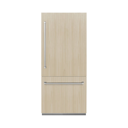 ZLINE 36 in. 19.8 cu. ft. Panel Ready Built-In Bottom Freezer Refrigerator with Water Dispenser and Ice Maker (RBIT-36)