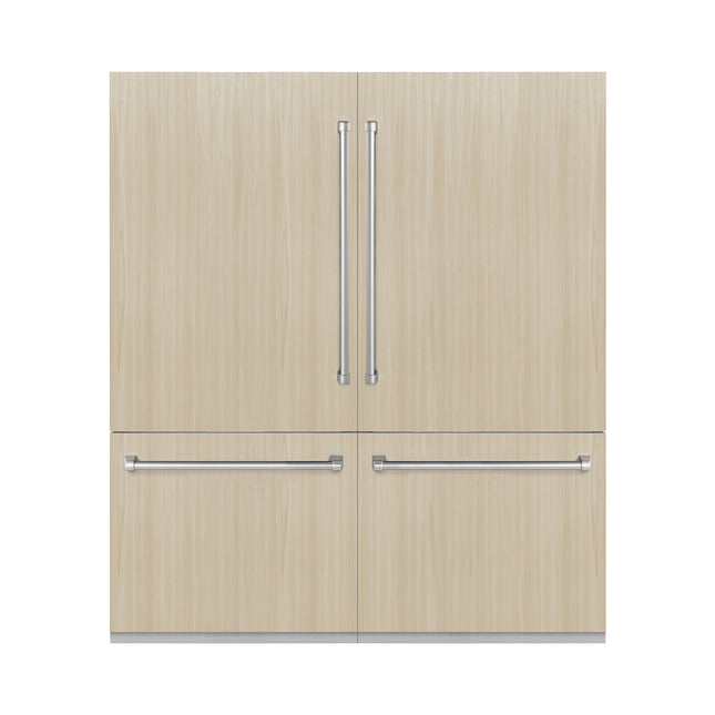 ZLINE 72 in. 39.6 cu. ft. Panel Ready French Door Built-In Bottom Freezer Refrigerator with Water Dispensers and Ice Makers (RBIT-72)