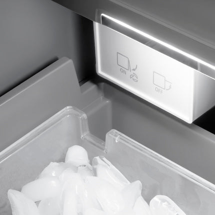 ZLINE Autograph Edition 24 in. 12.4 cu. ft. Column Freezer in Stainless Steel with Graphite Gray Interior and Polished Gold Accents (RCFVZ-304-24-G)