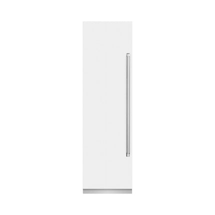 ZLINE 24 in. 12.4 cu. ft. Column Freezer in White Matte with Graphite Gray Interior (RCFV-WM-24)