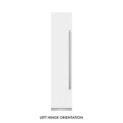 ZLINE 18 in. 8.6 cu. ft. Left Hinge Column Freezer in White Matte with Graphite Gray Interior (RCFVL-WM-18)