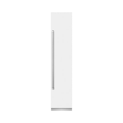 ZLINE 18 in. 8.6 cu. ft. Right Hinge Column Freezer in White Matte with Graphite Gray Interior (RCFVR-WM-18)