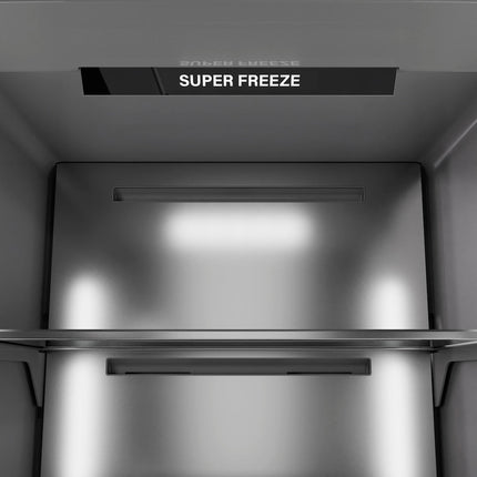 ZLINE Autograph Edition 24 in. 12.4 cu. ft. Column Freezer in White Matte with Graphite Gray Interior and Matte Black Accents (RCFVZ-WM-24-MB)