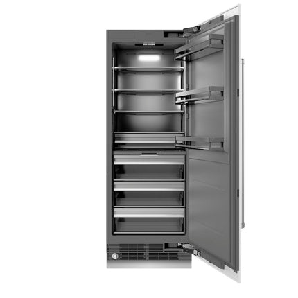 ZLINE 30 in. 16.7 cu. ft. Column Refrigerator in White Matte with Graphite Gray Interior (RCRV-WM-30)