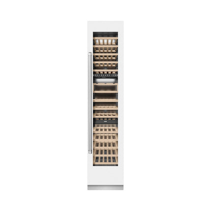 ZLINE 18 in. 9.0 cu. ft. Triple Zone 68 Bottle Right Hinge Column Wine Cooler in White Matte (RCWVR-WM-18)