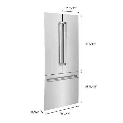 ZLINE 36" Refrigerator Panels in Stainless Steel for a 36" Built-in Refrigerator (RPBIV-304-36)