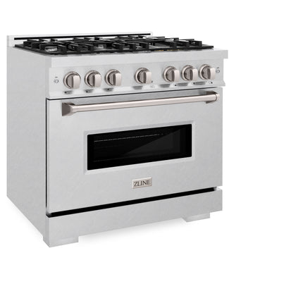 ZLINE 36 in. 5.2 cu. ft. Classic Gas Range with 6 Burner Cooktop and Convection Gas Oven in Satin Stainless Steel (CGRS-36)