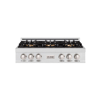 ZLINE 36 in. Classic Gas Rangetop with 6 Burner DuoPro™ Cooktop in Satin Stainless Steel (PCRTS-36)