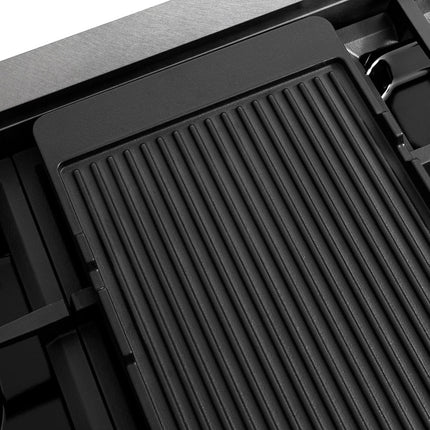 ZLINE Autograph Edition 48 in. Classic Gas Rangetop with 8 Burner DuoPro™ Cooktop in Satin Stainless Steel and Matte Black Accents (PCRTSZ-48-MB)