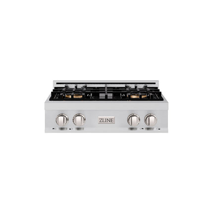 ZLINE 30 in. Classic Gas Rangetop with 4 Burner DuoPro™ Cooktop in Stainless Steel (PCRT30)