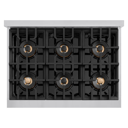 ZLINE 36 in. Classic Gas Rangetop with 6 Burner DuoPro™ Cooktop in Stainless Steel (PCRT36)