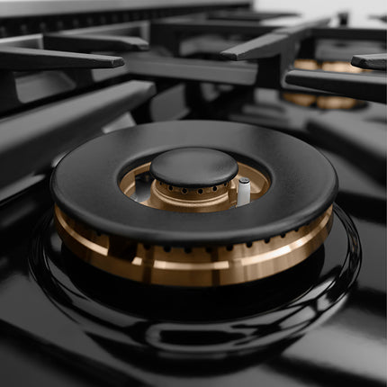 ZLINE Autograph Edition 30 in. Classic Gas Rangetop with 4 Burner DuoPro™ Cooktop in Stainless Steel and Matte Black Accents (PCRTZ-30-MB)