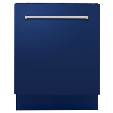 ZLINE 24" Tallac Series 3rd Rack Tall Tub Dishwasher in Blue Gloss with Stainless Steel Tub, 51dBa (DWV-BG-24)