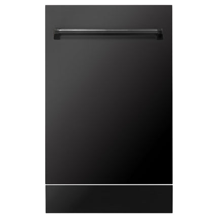 ZLINE 18" Tallac Dishwasher Panel in Black Stainless Steel with Traditional Handle (DPV-BS-18)