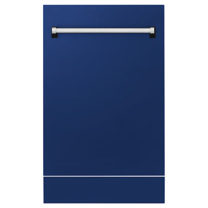 ZLINE 18" Tallac Dishwasher Panel in Blue Gloss with Traditional Handle (DPV-BG-18)