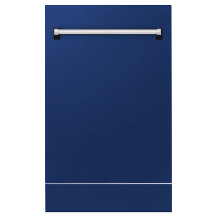 ZLINE 18" Tallac Dishwasher Panel in Blue Gloss with Traditional Handle (DPV-BG-18)