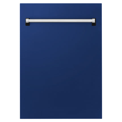 ZLINE 18" Tallac Dishwasher Panel in Blue Gloss with Traditional Handle (DPV-BG-18)