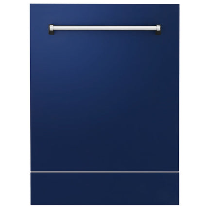 ZLINE 24" Tallac Tall Tub Dishwasher Panel in Blue Gloss with Traditional Handle (DPV-BG-24)