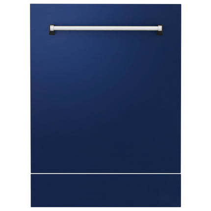 ZLINE 24" Tallac Tall Tub Dishwasher Panel in Blue Gloss with Traditional Handle (DPV-BG-24)