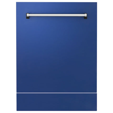 ZLINE 24" Tallac Dishwasher Panel in Blue Matte with Traditional Handle (DPV-BM-24)