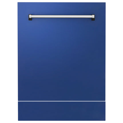 ZLINE 24" Tallac Dishwasher Panel in Blue Matte with Traditional Handle (DPV-BM-24)