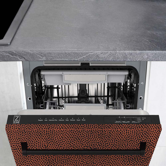 ZLINE 18 in. Tallac Series 3rd Rack Top Control Built-In Dishwasher in Hand Hammered Copper with Stainless Steel Tub, 51dBa (DWV-HH-18)