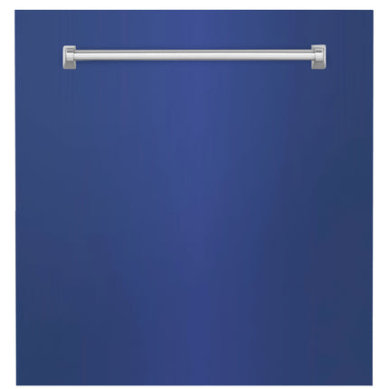 ZLINE 24" Monument Dishwasher Panel in Blue Matte with Traditional Handle (DPMT-BM-24)
