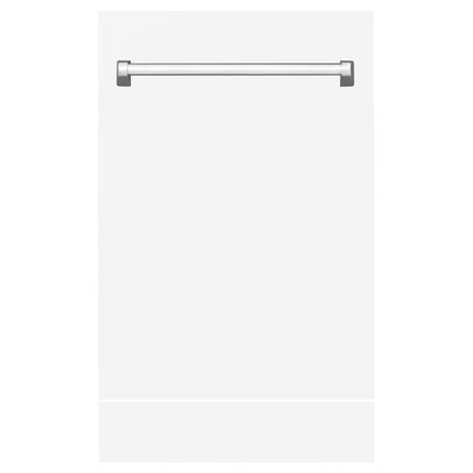 ZLINE 18" Tallac Dishwasher Panel in White Matte with Traditional Handle (DPV-WM-18)
