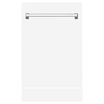 ZLINE 18" Tallac Dishwasher Panel in White Matte with Traditional Handle (DPV-WM-18)