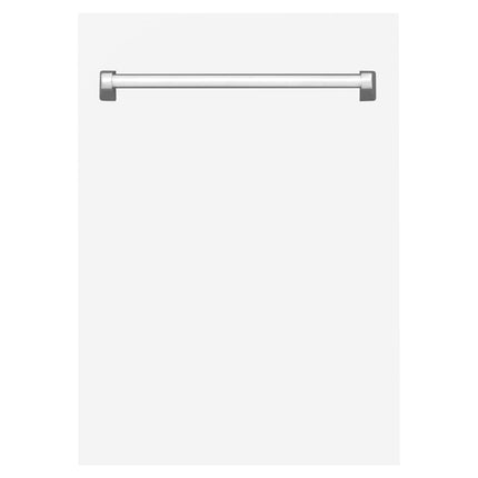 ZLINE 18" Tallac Dishwasher Panel in White Matte with Traditional Handle (DPV-WM-18)