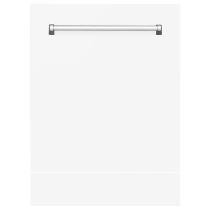 ZLINE 24" Tallac Dishwasher Panel in White Matte with Traditional Handle (DPV-WM-24)