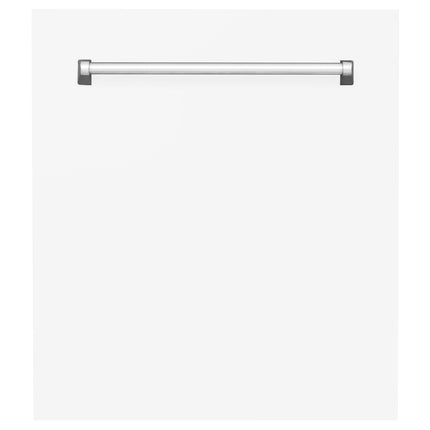 ZLINE 24" Tallac Dishwasher Panel in White Matte with Traditional Handle (DPV-WM-24)