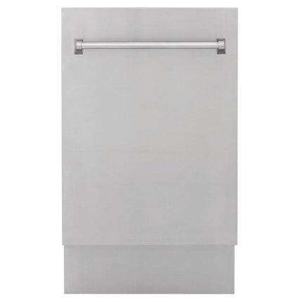ZLINE 18 in. Tallac Series 3rd Rack Top Control Built-In Dishwasher in Stainless Steel and Traditional Handle, 51dBa (DWV-304-18)