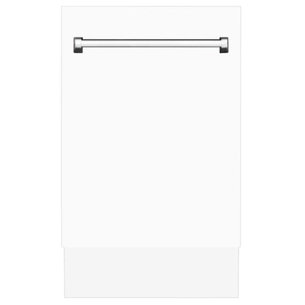 ZLINE 18 in. Tallac Series 3rd Rack Top Control Dishwasher with White Matte Panel, 51dBa (DWV-WM-18)