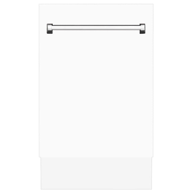 ZLINE 18 in. Tallac Series 3rd Rack Top Control Dishwasher with White Matte Panel, 51dBa (DWV-WM-18)
