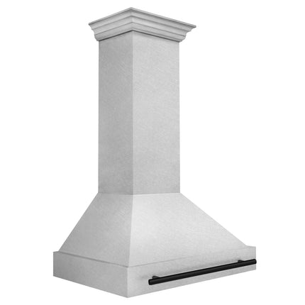 ZLINE Autograph Edition 36" Fingerprint Resistant Stainless Steel Range Hood with Matte Black Handle (8654SNZ-36-MB)