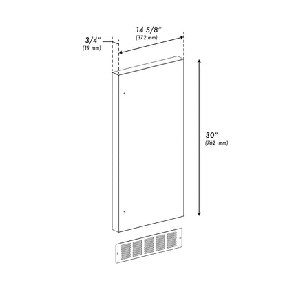 ZLINE 15 In. Touchstone Ice Maker Door Panel in Black Stainless Steel (IPO-BS-15)