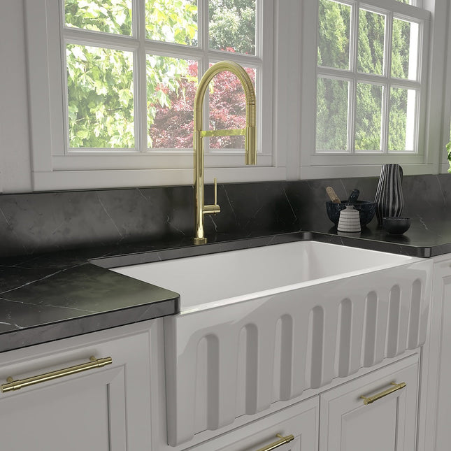 ZLINE Incline Kitchen Faucet in Polished Gold (INC-KF-PG)